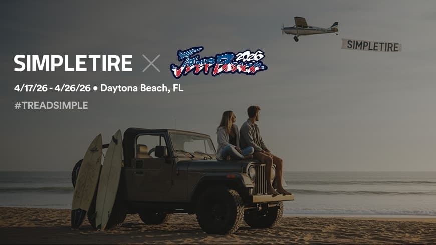 SimpleTire x Jeep Beach Giveaway 2026. 4/17/26-4/26/26 - Dayton Beach, FL. #TreadSimple