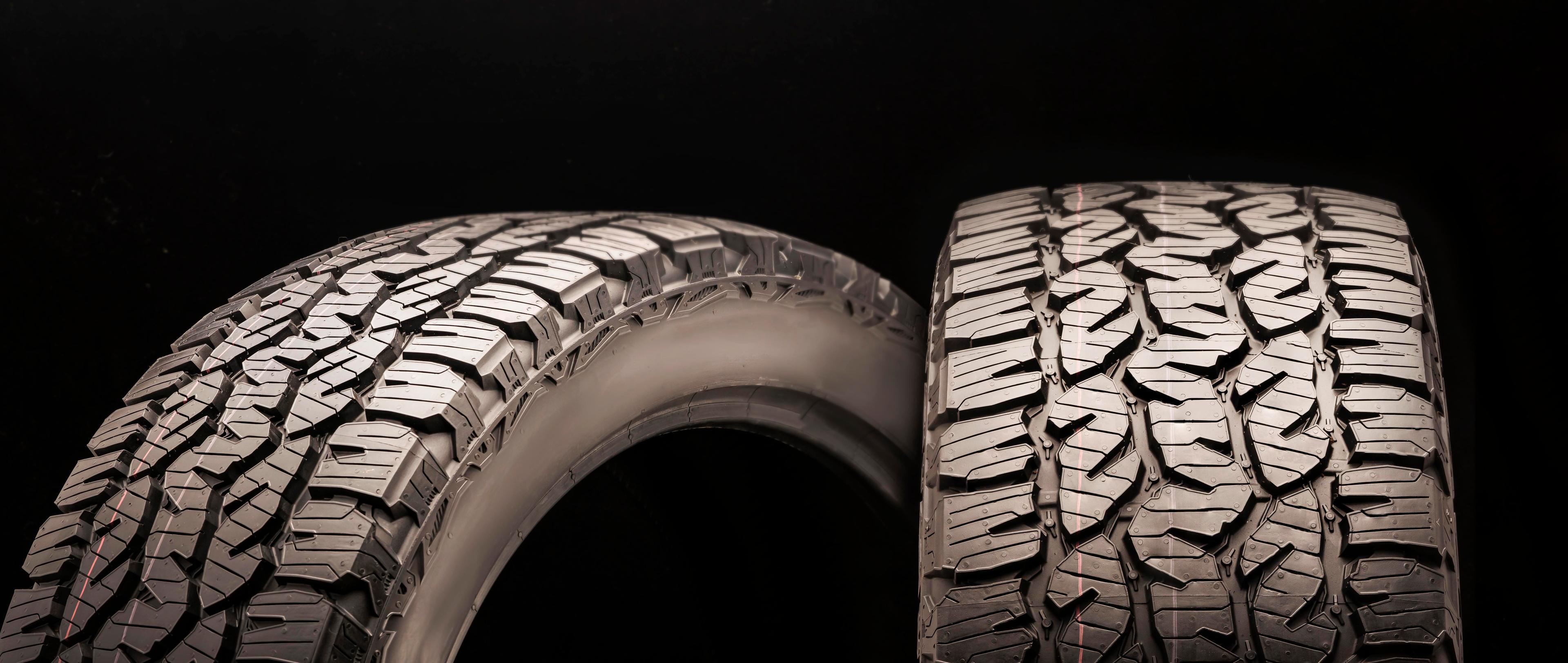 Tire aspect ratio showing tread and sidewall