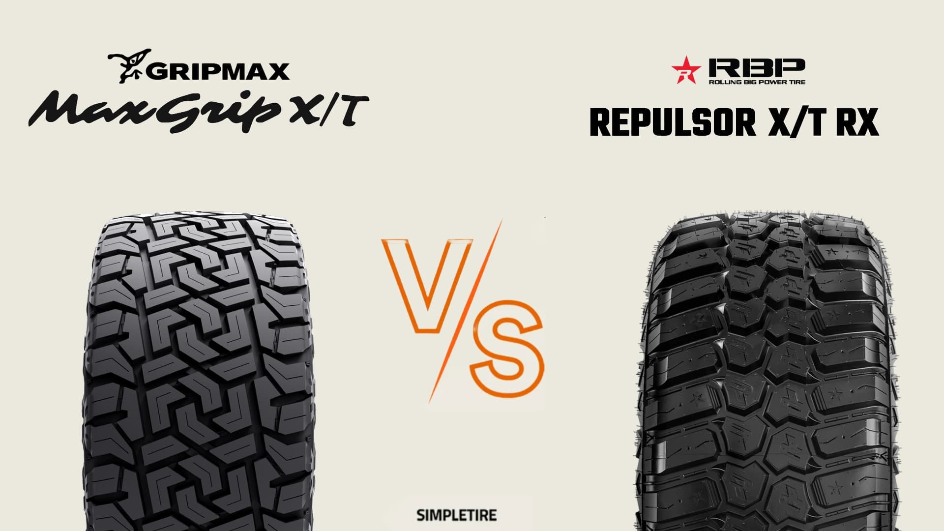 Gripmax MaxGrip X/T vs RBP Repulsor X/T RX tires